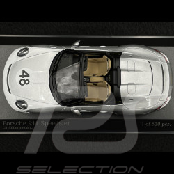 Porsche 911 Speedster Type 991 2019 GT Silver 1/43 Minichamps 410061130
