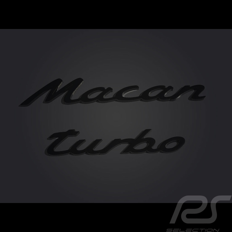Magnet Porsche Macan Turbo Logo Set of 2 Metal Black WAP0502080PMAC Magnet Porsche Macan Turbo Logo Set of 2 Metal Black WAP0502080PMAC