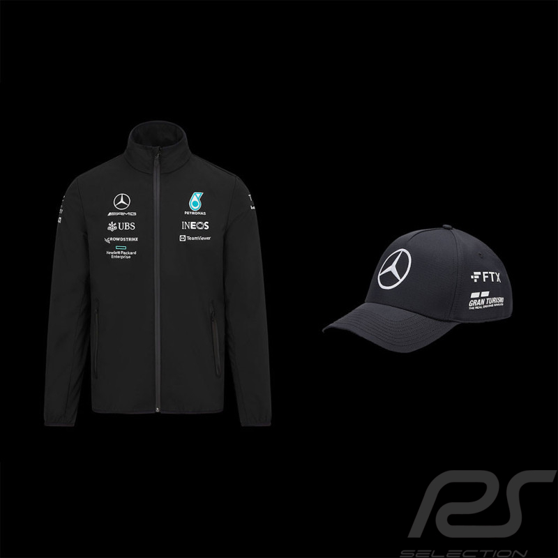 Duo Veste Mercedes-AMG Petronas Hamilton Russell + Casquette Mercedes-AMG Petronas Noir 701219233-001 / 701219226-001 - homme