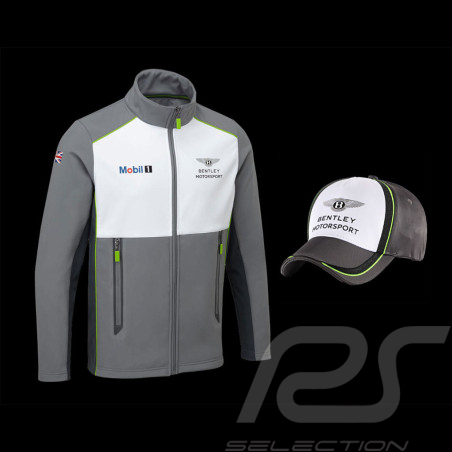 Duo Bentley Jacket Motorsport Softshell + Bentley Motorsport Cap Gray / White - men