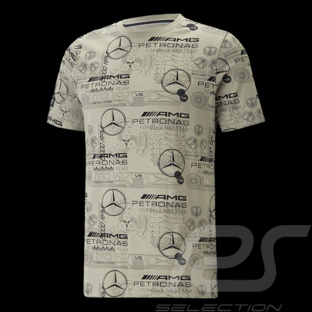 Mercedes AMG T-shirt Shirt Petronas F1 MAPF1 SS23 Puma White 538480-07 - men