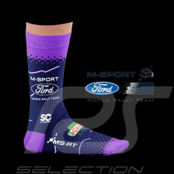 Inspiration Ford Puma M-Sport Rally Team WRC Socken Blau / Viola - Unisex - Größe 41/46