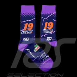 Inspiration Ford Puma M-Sport Sébastien Loeb WRC socks Blue / Purple - unisex - Size 41/46