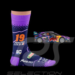 Chaussettes Inspiration Ford Puma M-Sport Sébastien Loeb WRC Bleu / Violet - mixte - Pointure 41/46