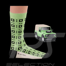 Chaussettes Inspiration Land Rover Defender Vert / Noir - mixte - Pointure 41/46