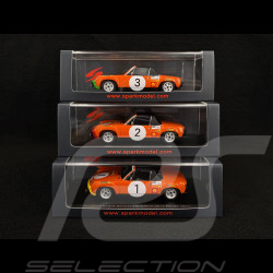 Set von 3 Porsche 914 /6 Sieger 2. 3. Marathon de la Route 1970 1/43 Spark