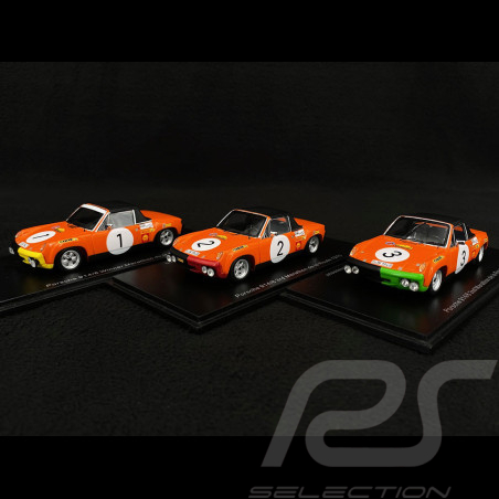 Set von 3 Porsche 914 /6 Sieger 2. 3. Marathon de la Route 1970 1/43 Spark