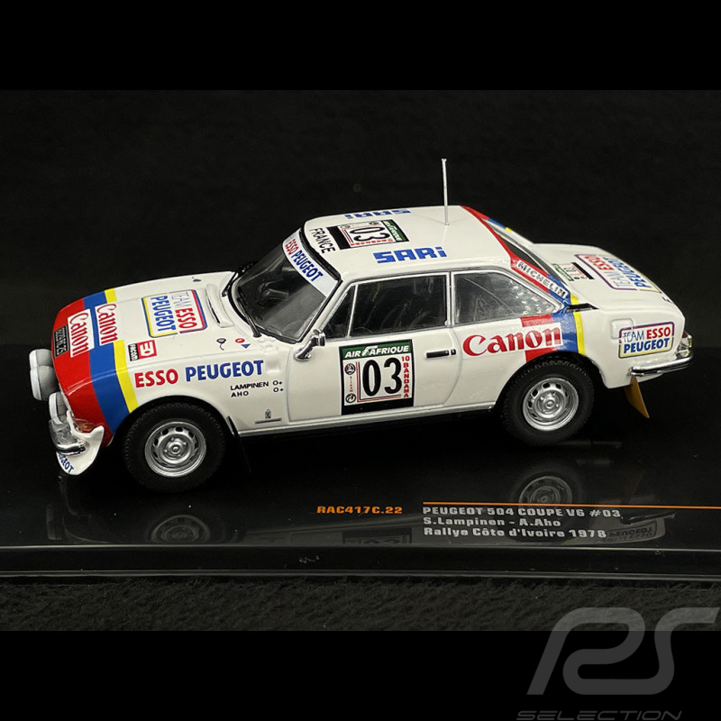 Peugeot 504 Coupé V6 n° 3 Rallye Côte d'Ivoire 1978 1/43 Ixo Models RAC417C