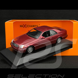 Mercedes-Benz 600 SEC Coupé 1992 Rot Metallic 1/43 Minichamps 940032601