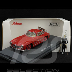 Mercedes-Benz 300 SL 1954 with skis and figure Red 1/43 Schuco 450376600