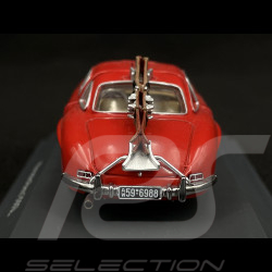 Mercedes-Benz 300 SL 1954 avec skis et figurine Rouge 1/43 Schuco 450376600