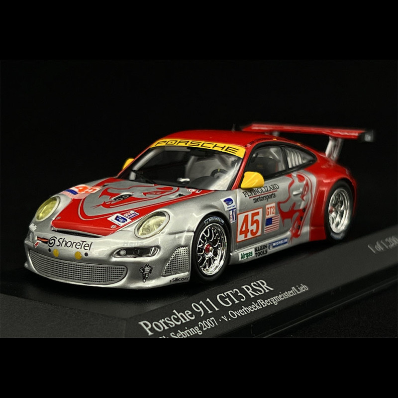 Porsche 911 GT3 RSR type 997 Sebring 2007 n° 45 1/43 Minichamps