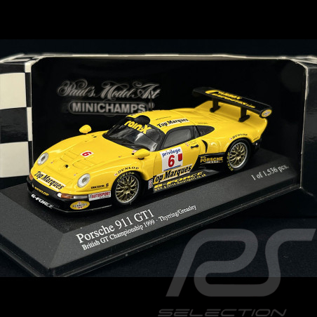 Porsche 911 GT1 Type 996 n° 6 British GT Championship 1999 1/43 Minichamps 400996606