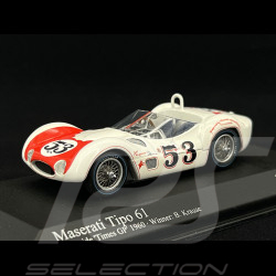Maserati Tipo 61 n° 53 Winner 200 Miles Riverside 1960 1/43