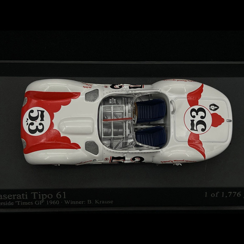 Maserati Tipo 61 n° 53 Winner 200 Miles Riverside 1960 1/43 Minichamps  400601253