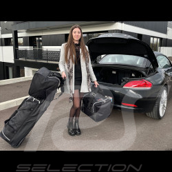 Ensemble de bagages pour BMW Z4 2002-2019 sur mesure en toile noir - Trolley et sac de voyage