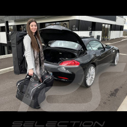 Reisegepäck für BMW Z4 2002-2019 Maßgefertigt aus schwarzem Stoff - Trolley und Reisetasche