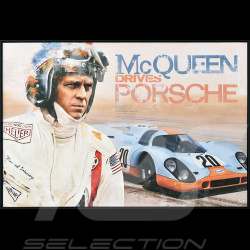 Cadre Porsche 917 K n°20 Steve McQueen Le Mans Toile 80 x 120 cm - 03.3353