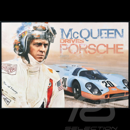 Cadre Porsche 917 K n°20 Steve McQueen Le Mans Toile 80 x 120 cm - 03.3353