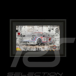 Rahmen Porsche 911 RSR Turbo n°9 Martini Racing Originalabbildung 30 x 45 cm - 14.2601