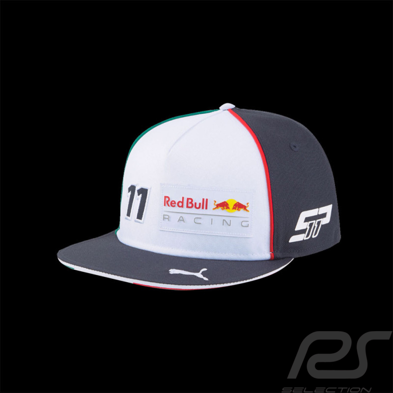 Casquette Red Bull Racing F1 Sergio Pérez Team n°11 Visère plate Puma Blanc  / Gris 701222622-001
