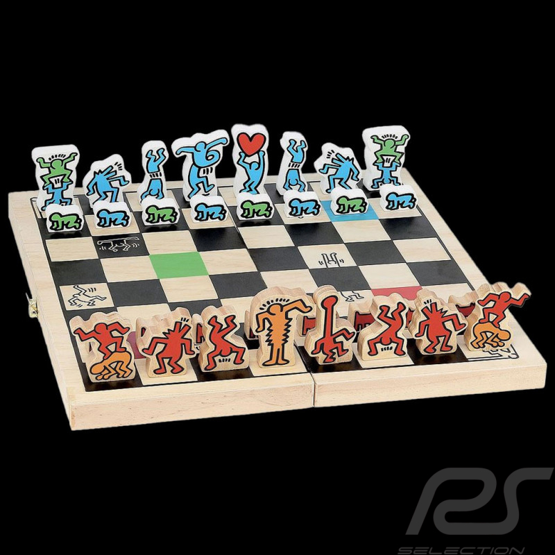 Jeu d'échecs Keith Haring Coffret Grand modèle Bois Décoré Vilac 9229