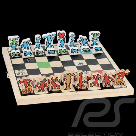 Keith Haring Schachspiel ​Sammlerbox Dekorierte Holzspiel Vilac 9229