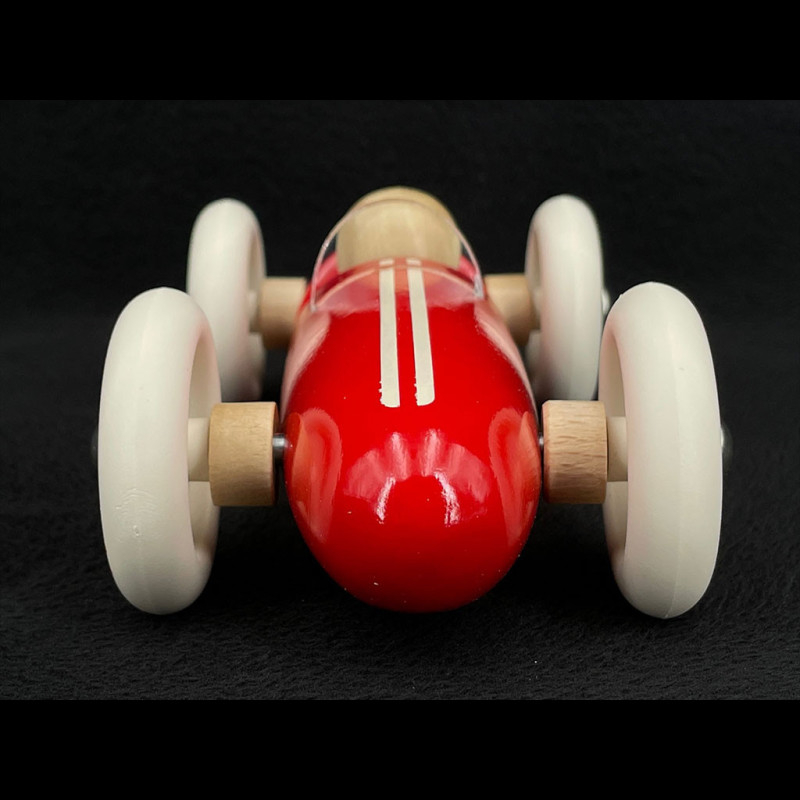 Vintage Wooden Race Car Grand Prix Red 2341R