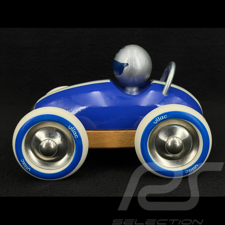 Miniature Vintage de Course en Bois Roadster Bleu 2332B