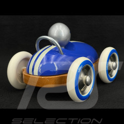 Vintage Wooden Race Car Roadster Blue 2332B