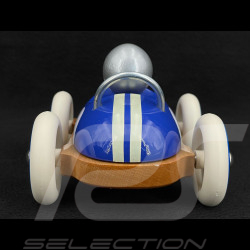 Vintage Wooden Race Car Roadster Blue 2332B