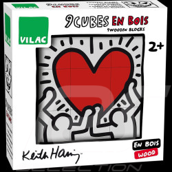 Cubes Keith Haring Bois Décoré Coffret 9 pièces Vilac 9227