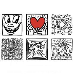 Cubes Keith Haring Bois Décoré Coffret 9 pièces Vilac 9227