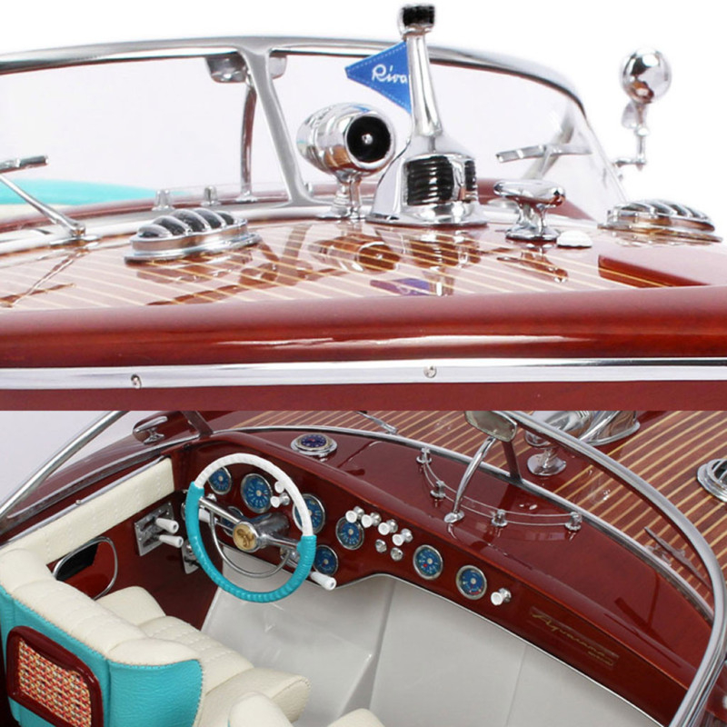 GRANDE maquette riva 87 cm creme de Luxe en bois 1:10 - Modellboot