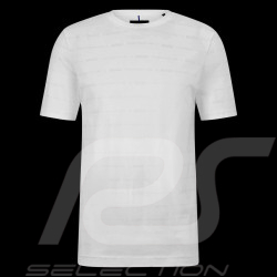 T-shirt Porsche x BOSS Slim Fit Coton Mercerisé Blanc BOSS 50486222_100 - Homme