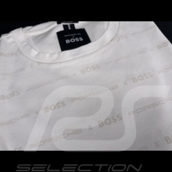 T-shirt Porsche x BOSS Slim Fit Coton Mercerisé Blanc BOSS 50486222_100 - Homme