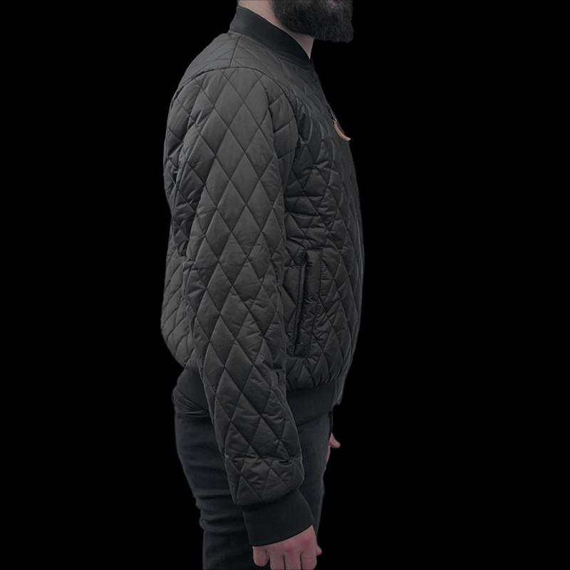 Männer Raucherjacke Schwarz Gesteppte Samt Robe Blazer