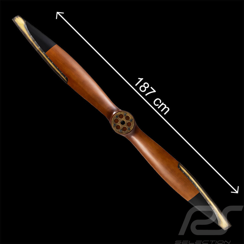 Large Vintage Wooden Propeller Black 186cm AP187