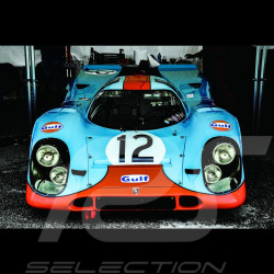 Porsche Rahmen 917 K n°12 Gulf JWA Racing Originalabbildung 80 x 120 cm - 458038