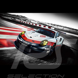 Impression Porsche sur verre 911 RSR n°911 Motorsport Presentation Illustration originale 80 x 120 cm - 458003
