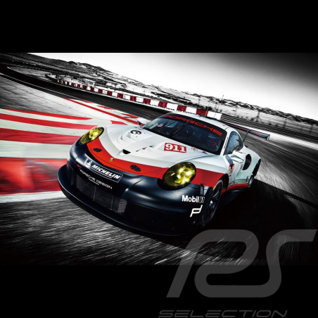 Impression Porsche sur verre 911 RSR n°911 Motorsport Presentation Illustration originale 80 x 120 cm - 458003