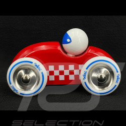 Vintage Wooden Rallye Car Checkers Red / White 2283R