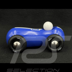 Vintage Wooden Race Car Streamline Blue 2284B