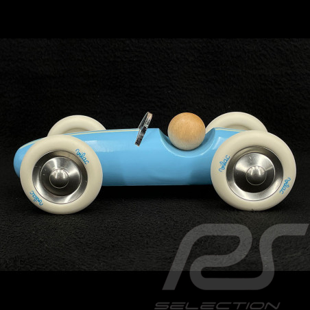 Vintage Wooden Race Car Grand Prix Blue 2341B
