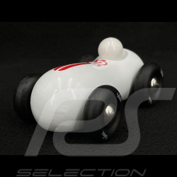 Vintage Wooden Race Car Streamline White 2284W