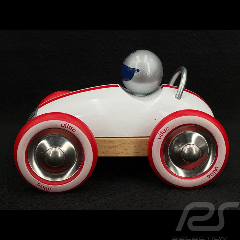 Miniature Vintage de Course en Bois Roadster Bleu / Blanc / Rouge 2332W