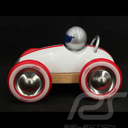 Miniature Vintage de Course en Bois Roadster Bleu / Blanc / Rouge 2332W