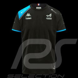 Alpine T-shirt F1 Team Ocon Gasly 2023 Kappa Schwarz / Blau 311E2PW-A12 - Herren