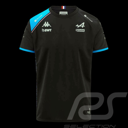 Alpine T-shirt F1 Team Ocon Gasly 2023 Kappa Black / Blue 311E2PW-A12 - Men