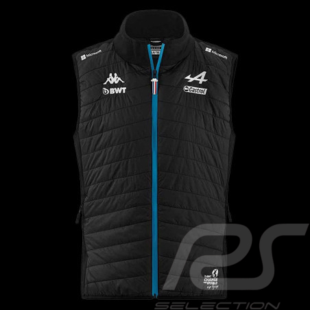 Veste sans manches Alpine F1 Team Ocon Gasly 2023 Kappa Matelassée Noir / Bleu 341D2LW-005 - Homme